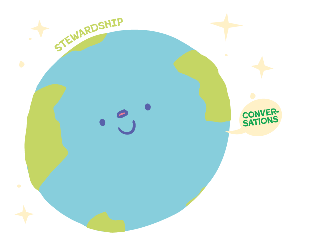 desenho de um globo terrestre sorrindo